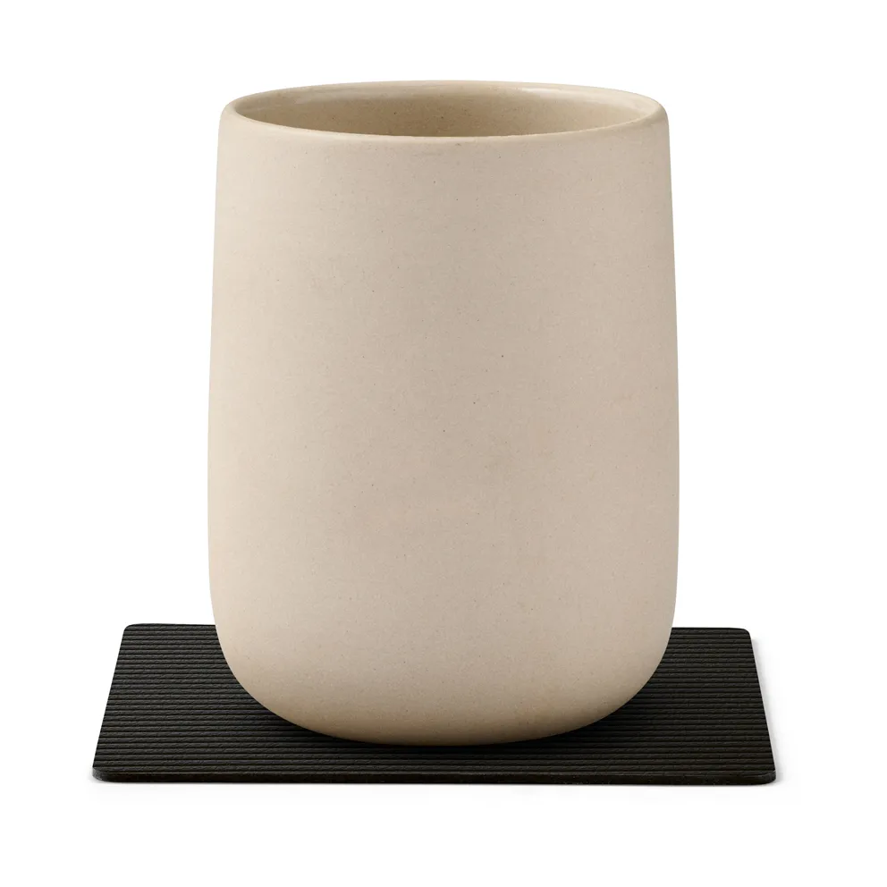 Corduroy porta-copos quadrado, Tinta preta LIND DNA