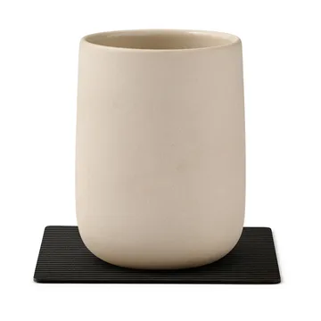 Corduroy porta-copos quadrado - Tinta preta - LIND DNA