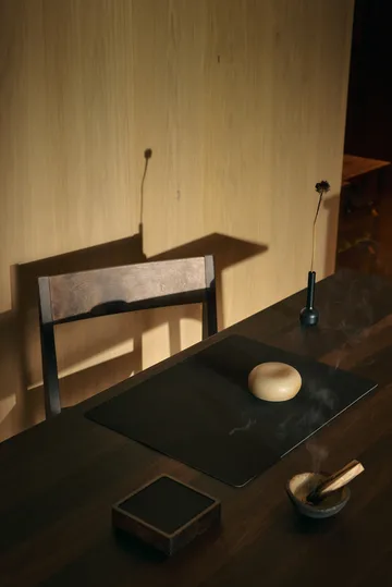 Corduroy porta-copos quadrado - Tinta preta - LIND DNA