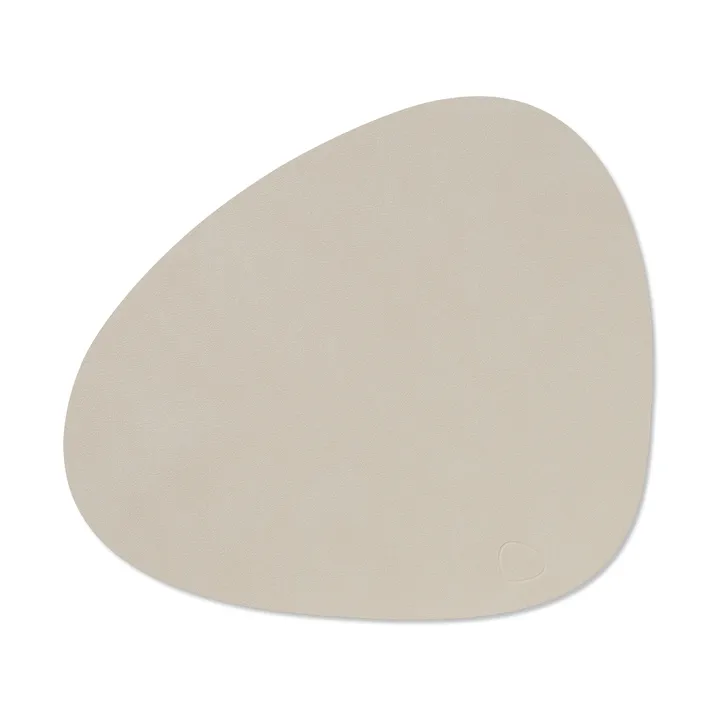 Individual curvo Nupo M - Branco ostra, 35x31 cm - LIND DNA