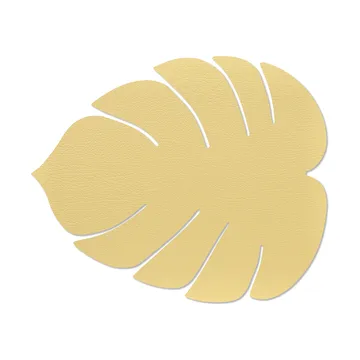 Individual de mesa Monstera Leaf Hippo L - dourado - LIND DNA