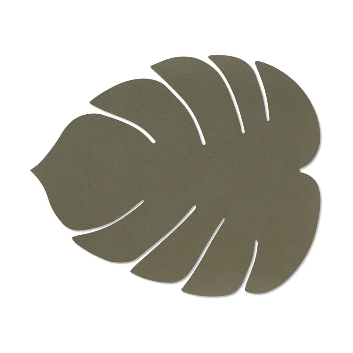 Individual de mesa Monstera Leaf Nupo L - Army green, 42x35 cm - LIND DNA