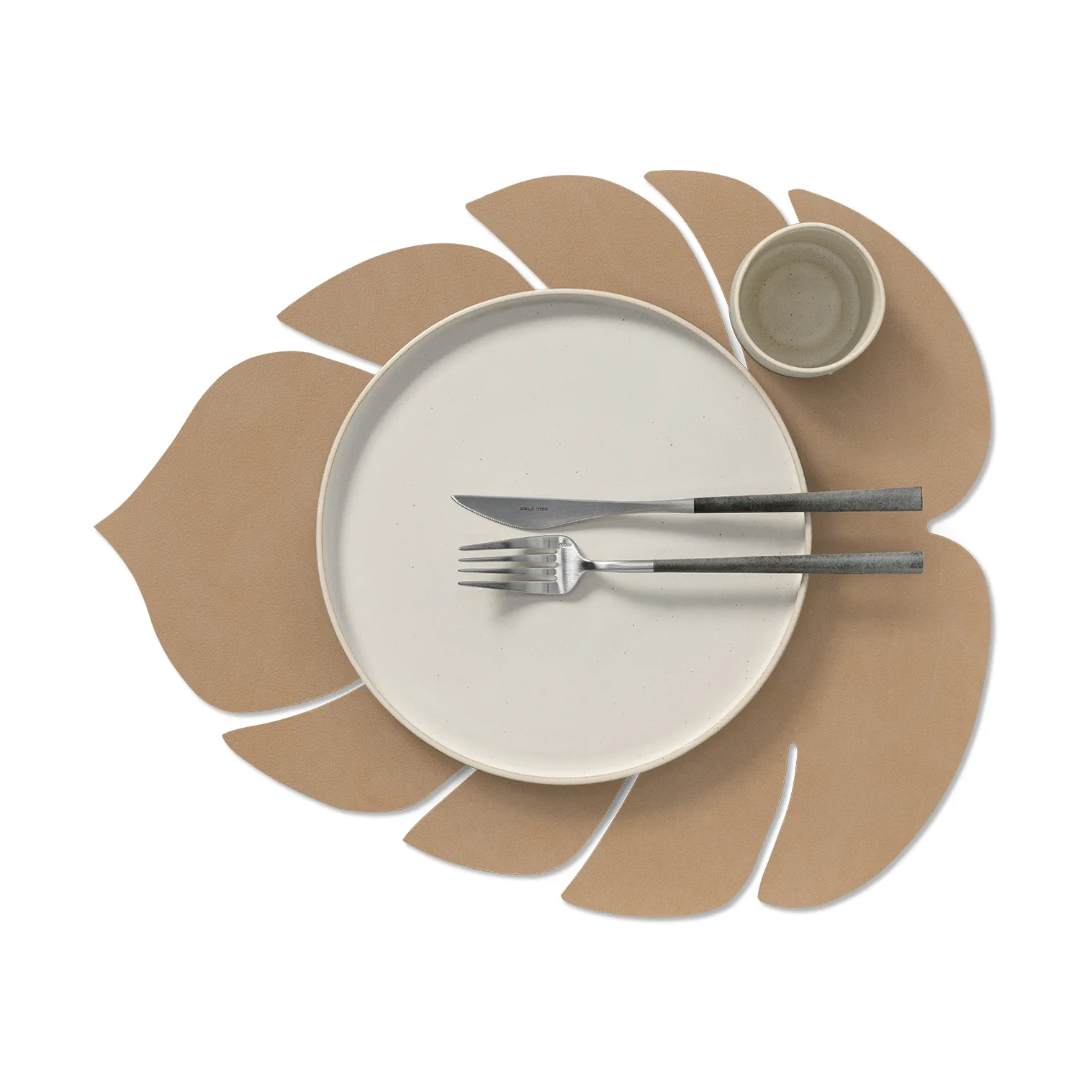 Individual de mesa Monstera Leaf Nupo L, Nougat LIND DNA