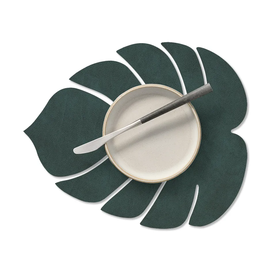 Individual de mesa Monstera Leaf Nupo S, Dark green LIND DNA