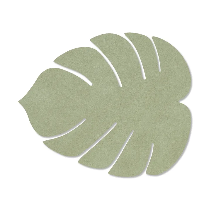 Individual de mesa Monstera Leaf Nupo S - Verde azeitona, 26x22 cm - LIND DNA