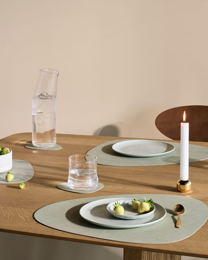 Individual de mesa reversível Nupo curve L 1 un., Dark green-olive green LIND DNA