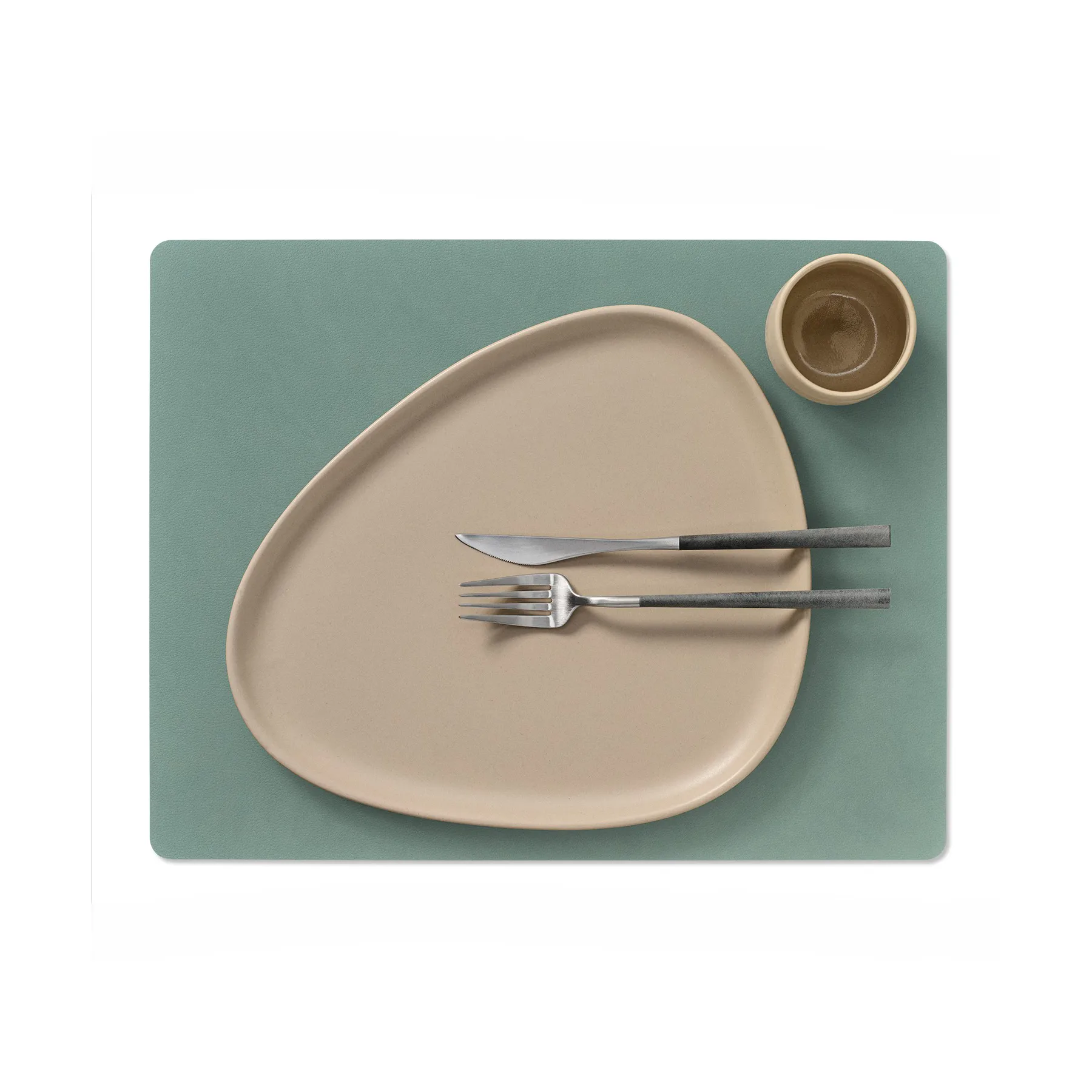 Individual de mesa reversível quadrado Cloud-Nupo 1 un., anthracite-pastel green LIND DNA