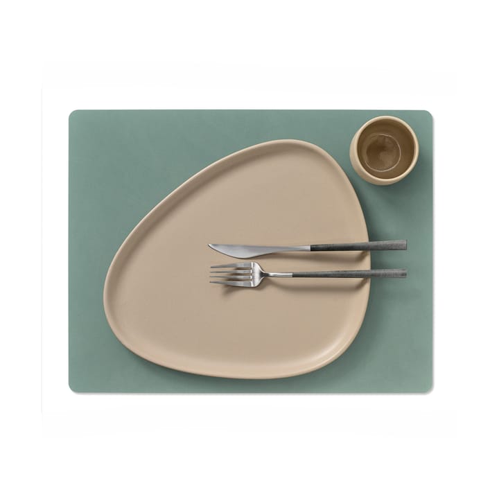 Individual de mesa reversível quadrado Cloud-Nupo 1 un., anthracite-pastel green LIND DNA