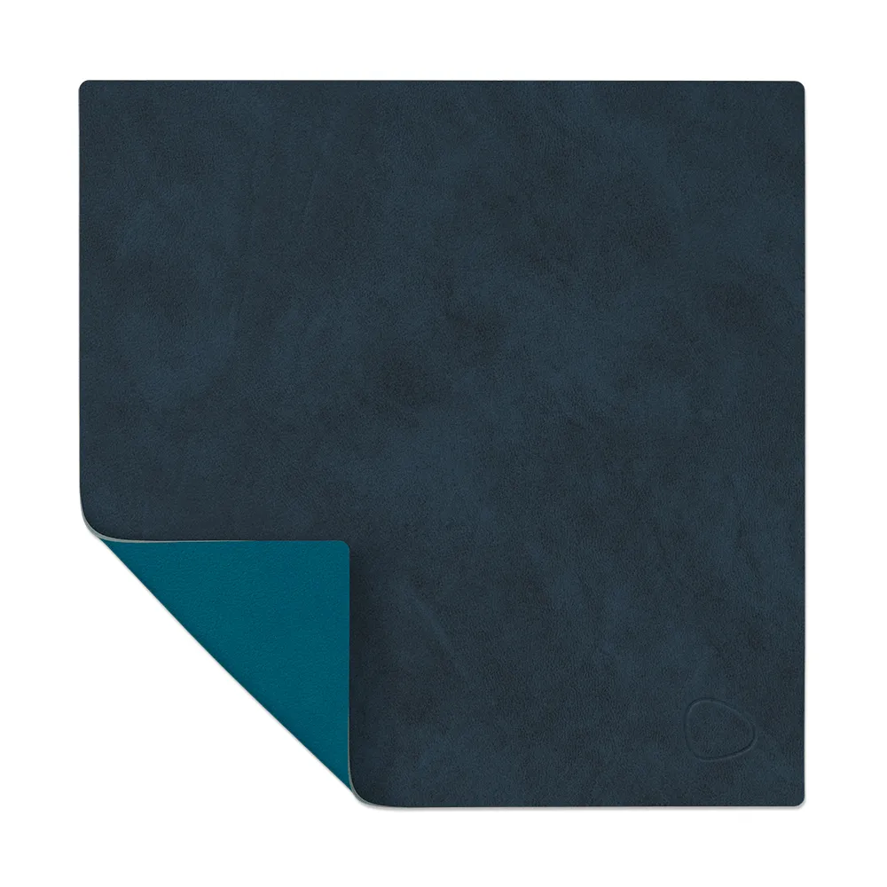 Individual de mesa reversível quadrado Nupo S 1 un., Midnight blue-petrol LIND DNA
