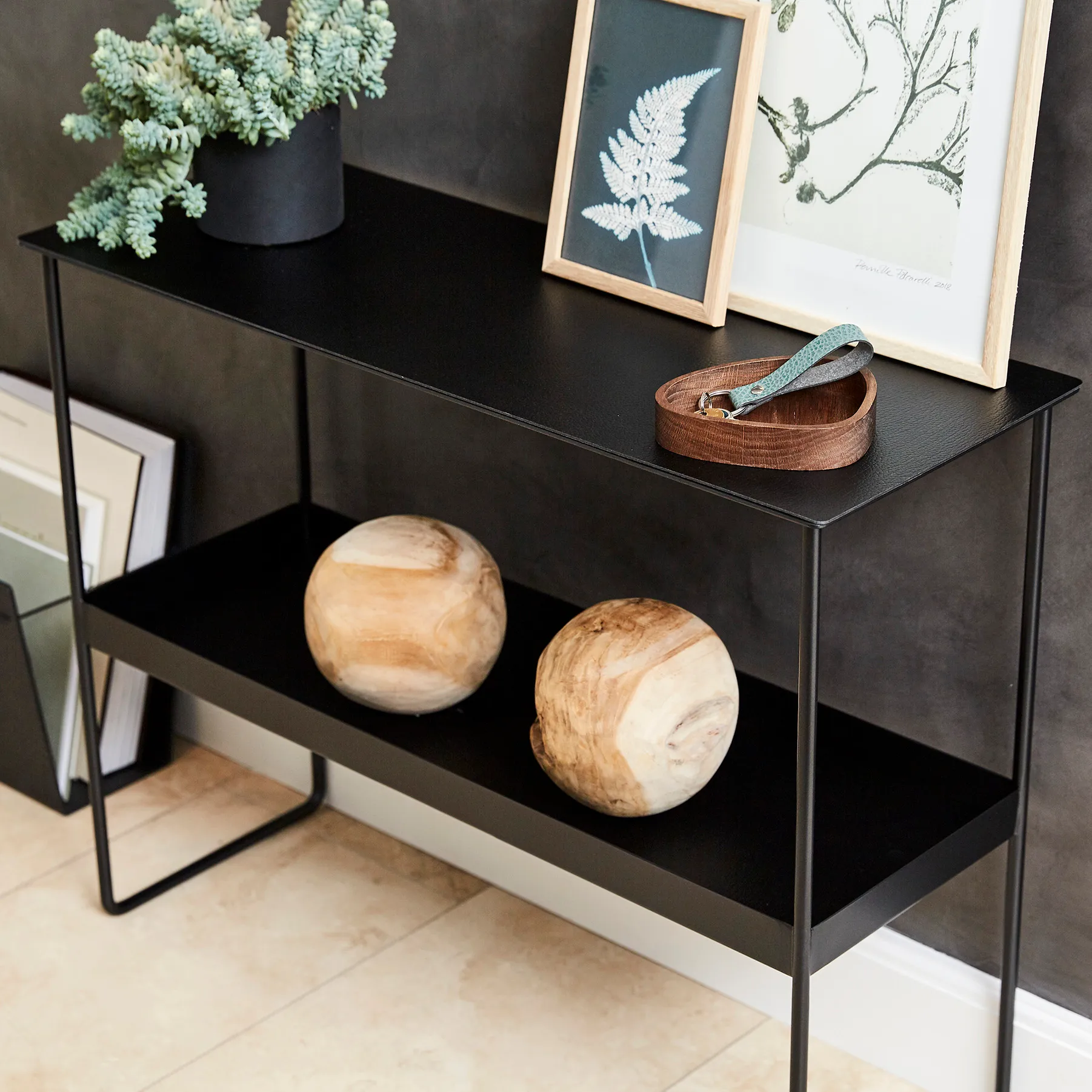 Mesa console Bull 2 níveis, Preto LIND DNA
