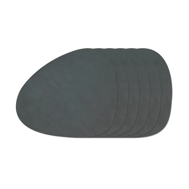 Nupo Curve conjunto de bases de mesa - Antracite, pack de 6 - LIND DNA