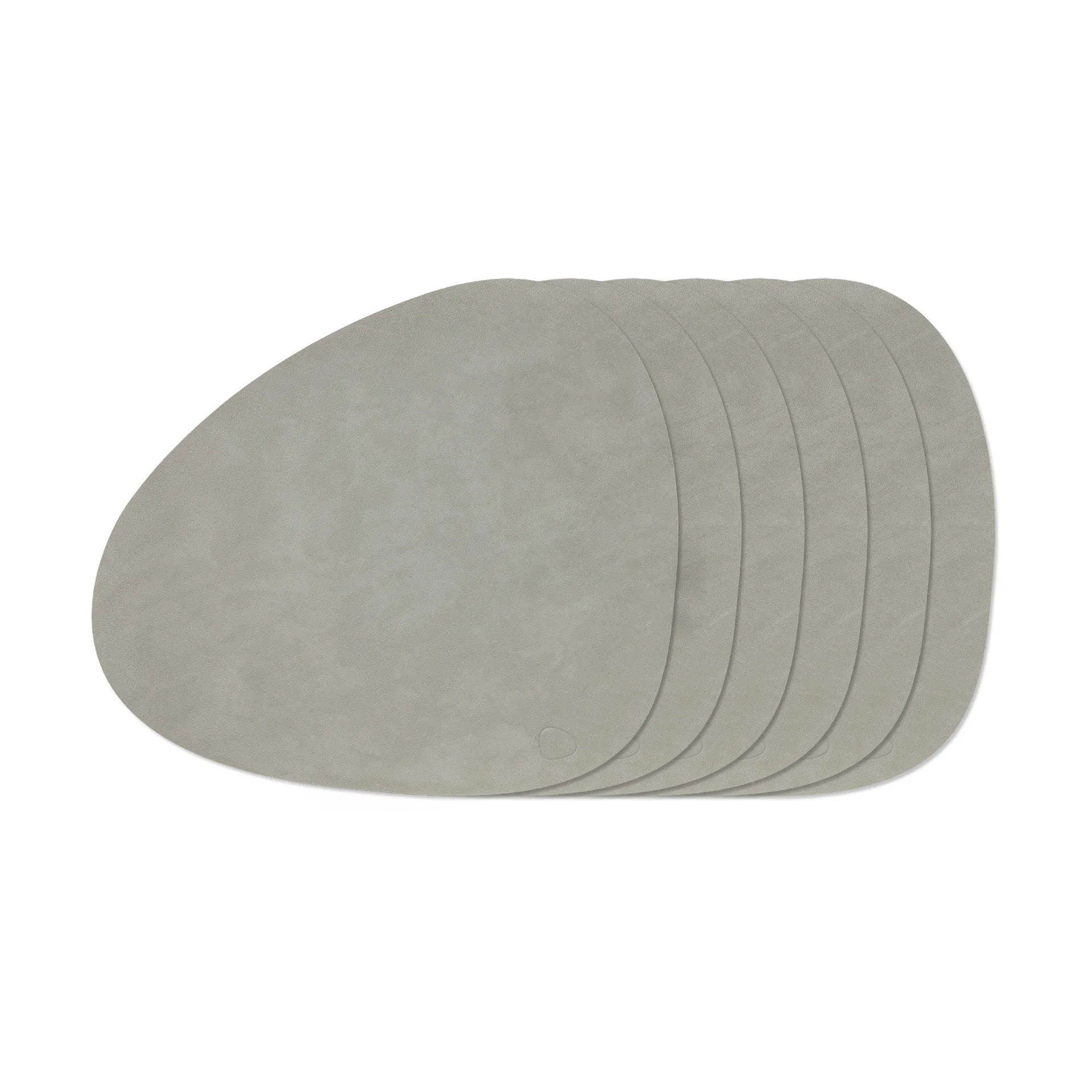 Nupo Curve conjunto de bases de mesa, Light Grey, conjunto de 6 LIND DNA