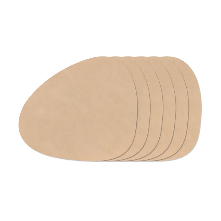 Nupo Curve conjunto de bases de mesa - Nupo Sand, pack de 6 - LIND DNA