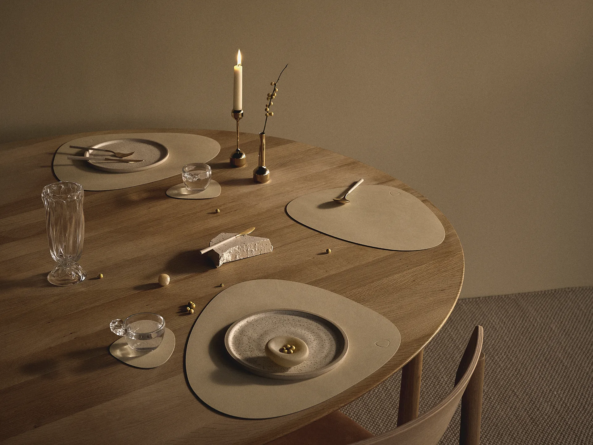 Nupo individual de mesa curva L, Baunilha LIND DNA