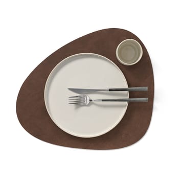 Nupo individual de mesa curva L - castanho escuro - LIND DNA
