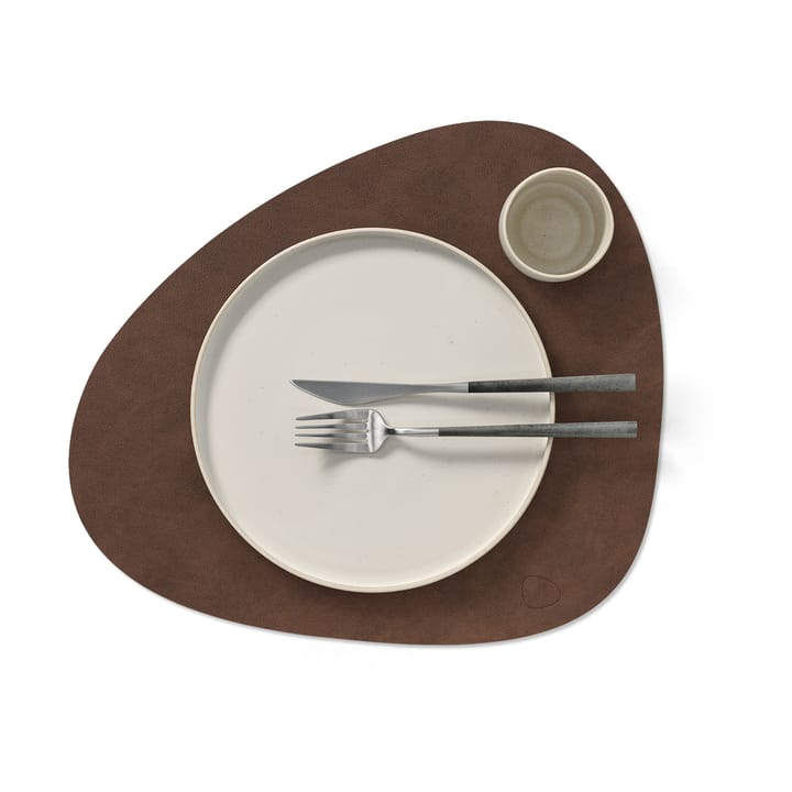 Nupo individual de mesa curva L, castanho escuro LIND DNA