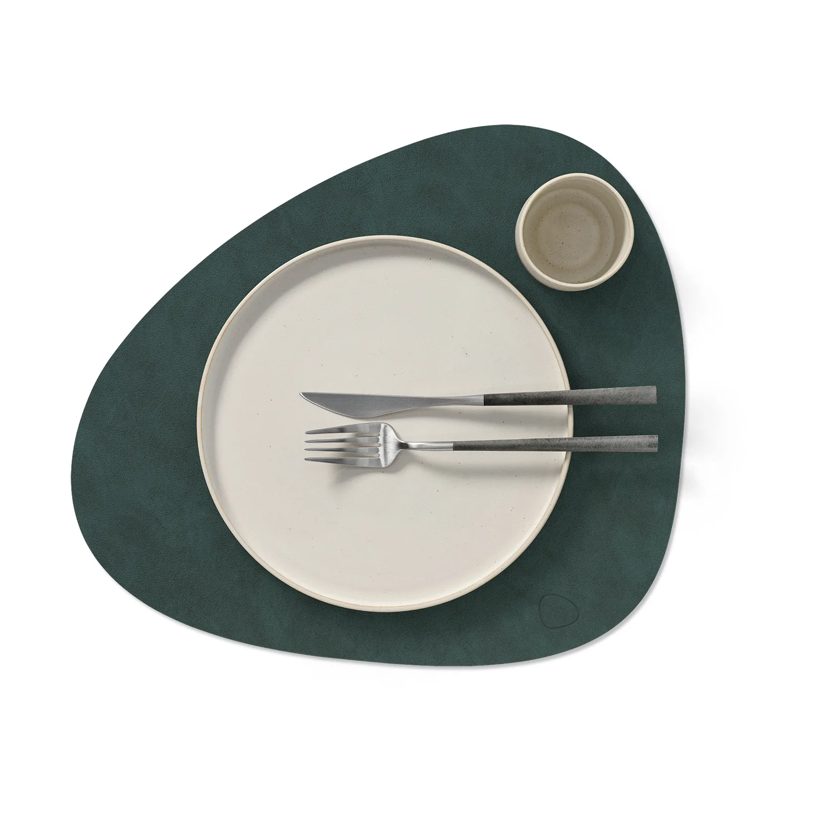 Nupo individual de mesa curva L, dark green LIND DNA