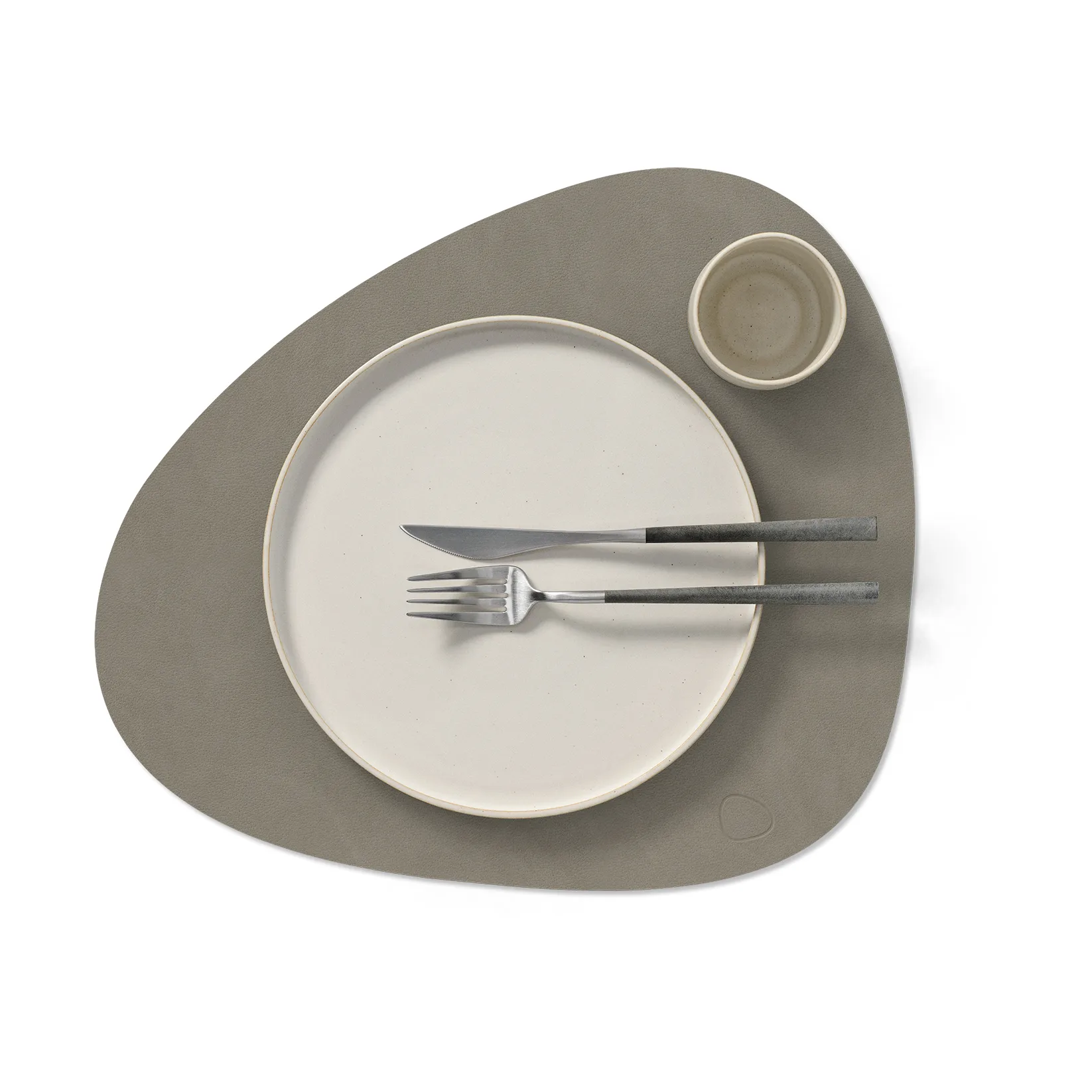 Nupo individual de mesa curva L, Flint grey LIND DNA