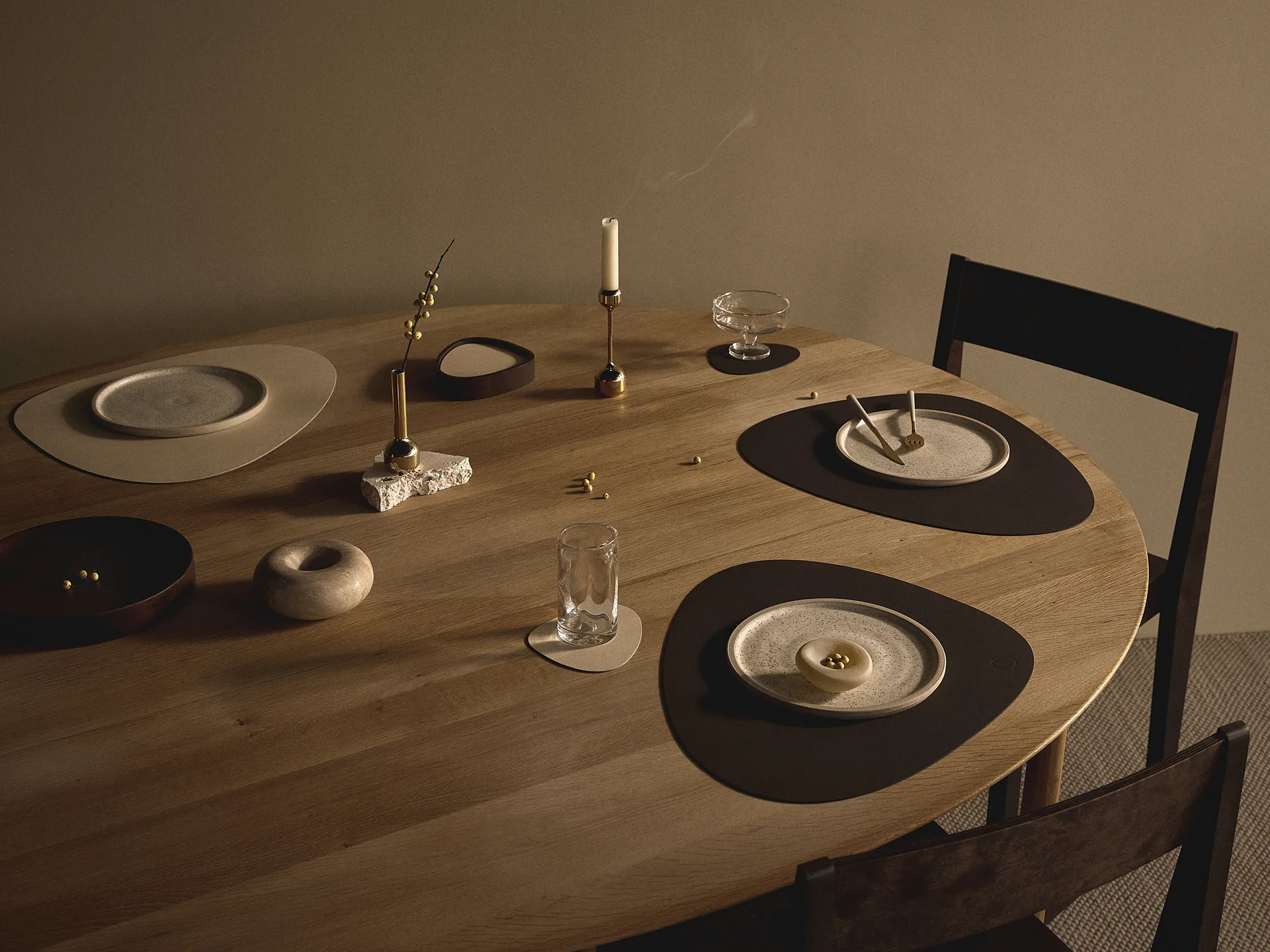 Nupo individual de mesa curva L, Hazel LIND DNA