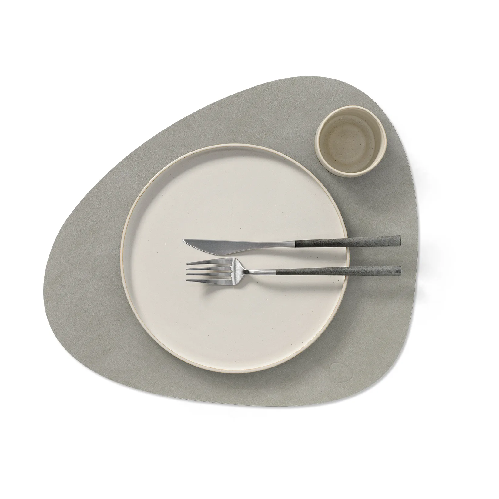 Nupo individual de mesa curva L, light grey LIND DNA
