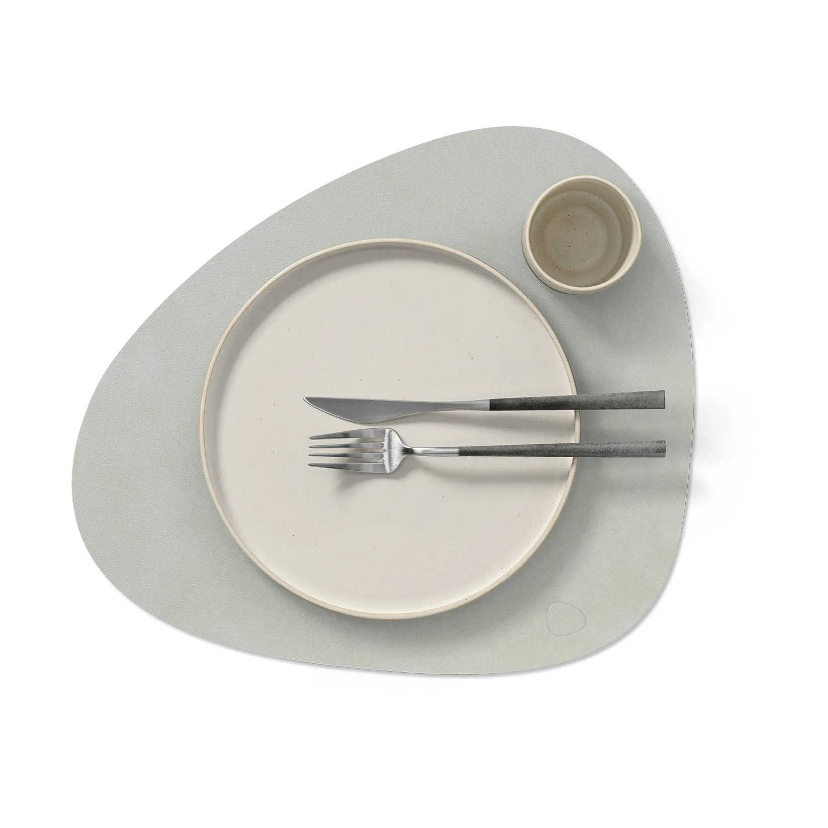 Nupo individual de mesa curva L, metallic (cinza pedra) LIND DNA