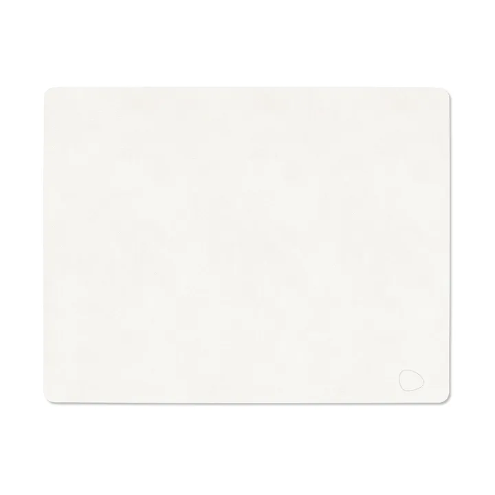 Nupo individual de mesa quadrado L - Branco puro, 45x35 cm - LIND DNA