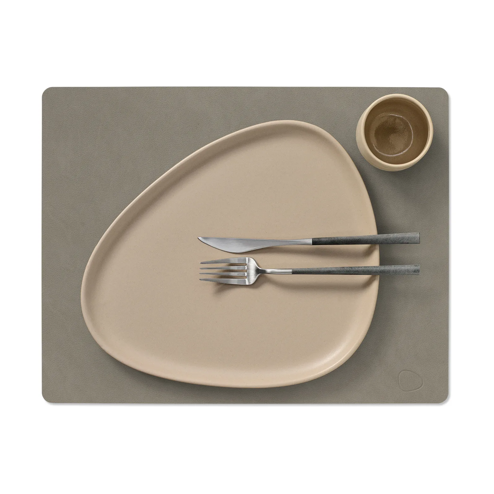 Nupo individual de mesa quadrado L, Flint grey LIND DNA