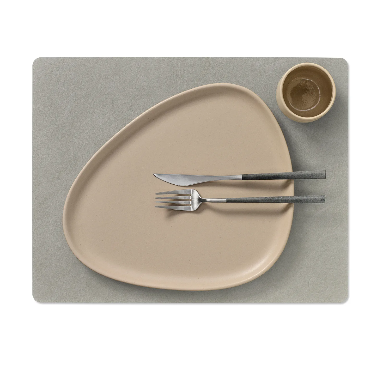 Nupo individual de mesa quadrado L, light grey LIND DNA