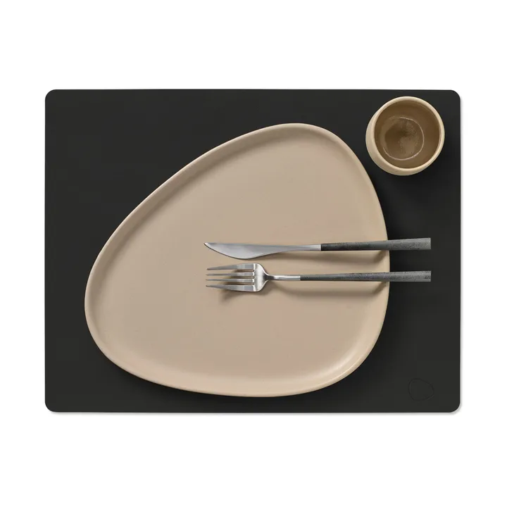 Nupo individual de mesa quadrado L - Tinta preta - LIND DNA