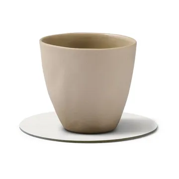 Porta-copos de veludo cotelê - Branco puro, círculo - LIND DNA