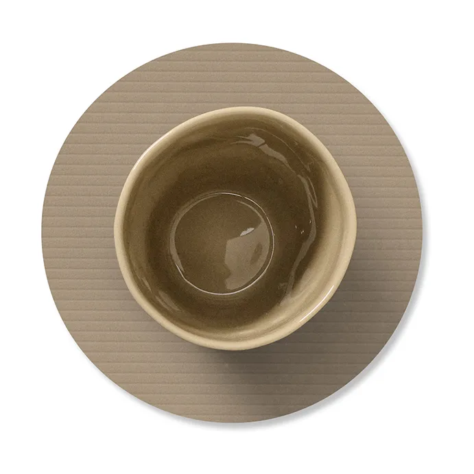Porta-copos de veludo cotelê, Castanho argila, círculo LIND DNA