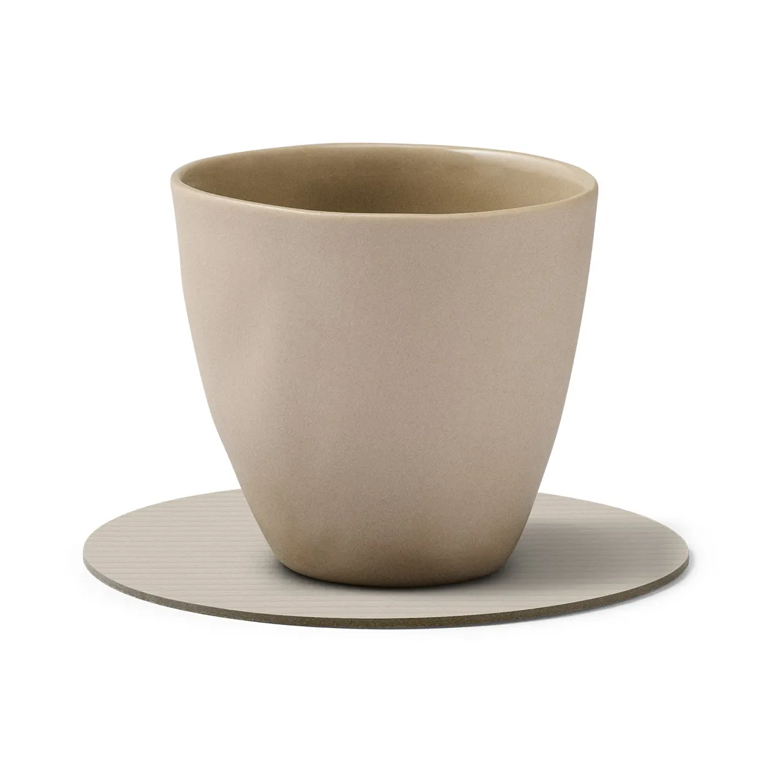 Porta-copos de veludo cotelê, Oyster white, círculo LIND DNA