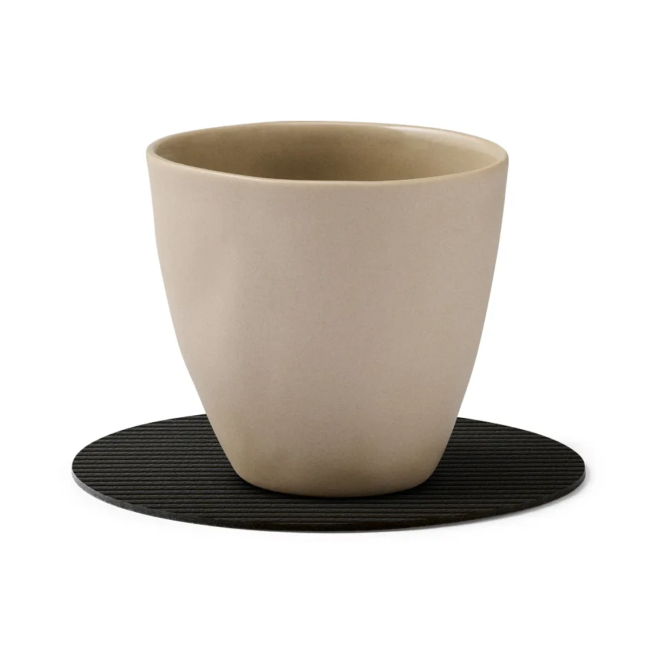 Porta-copos de veludo cotelê, Tinta preta, círculo LIND DNA