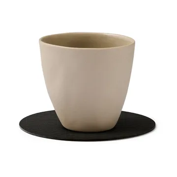 Porta-copos de veludo cotelê - Tinta preta, círculo - LIND DNA