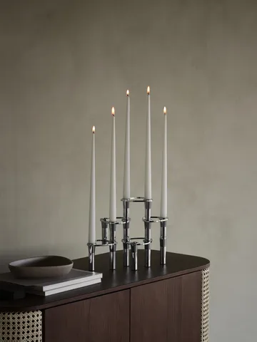 Suporte de velas combinável Lind Curve cromado - Triple - LIND DNA