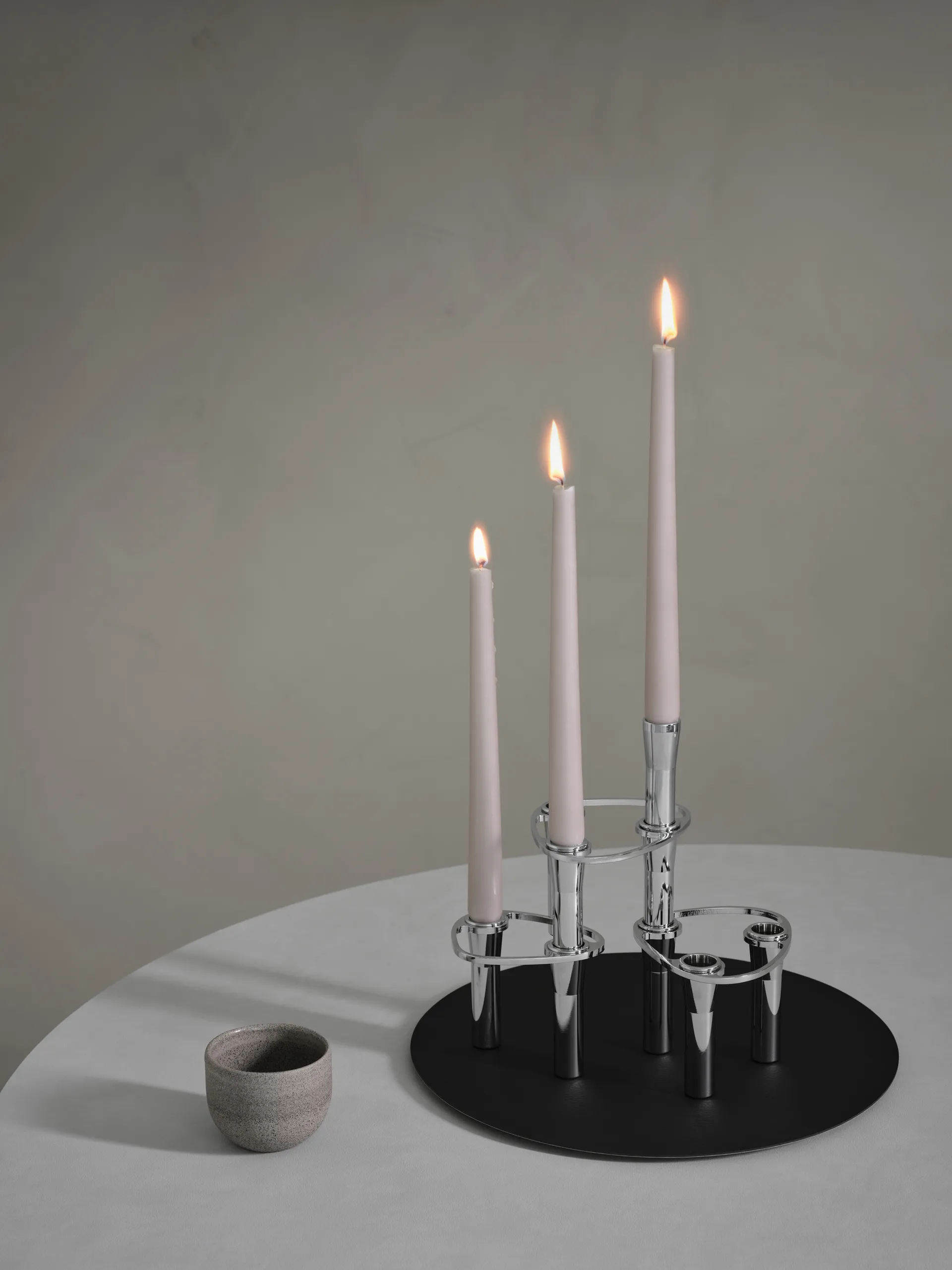 Suporte de velas combinável Lind Curve cromado, Único LIND DNA