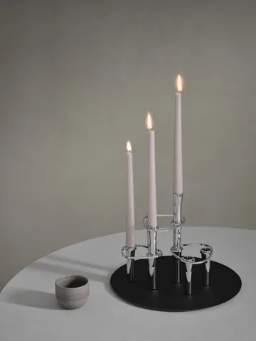 Suporte de velas combinável Lind Curve cromado - Único - LIND DNA
