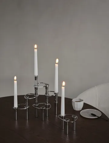 Suporte de velas combinável Lind Curve cromado - Único - LIND DNA