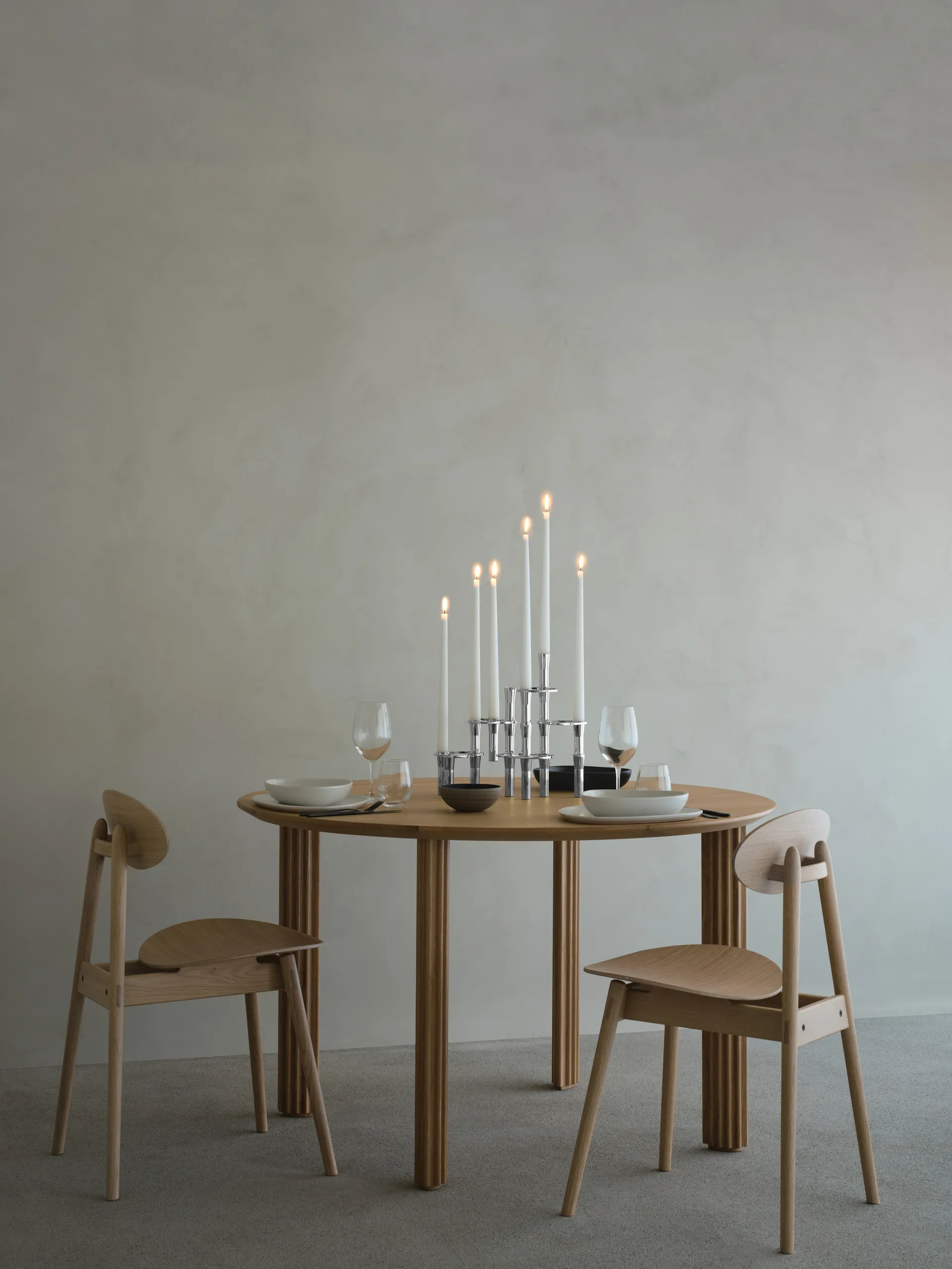 Suporte de velas combinável Lind Curve cromado, Único LIND DNA