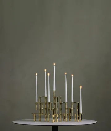 Suportes de vela combinável combinável Lind Curve banhado a ouro 24K  - Duplo - LIND DNA