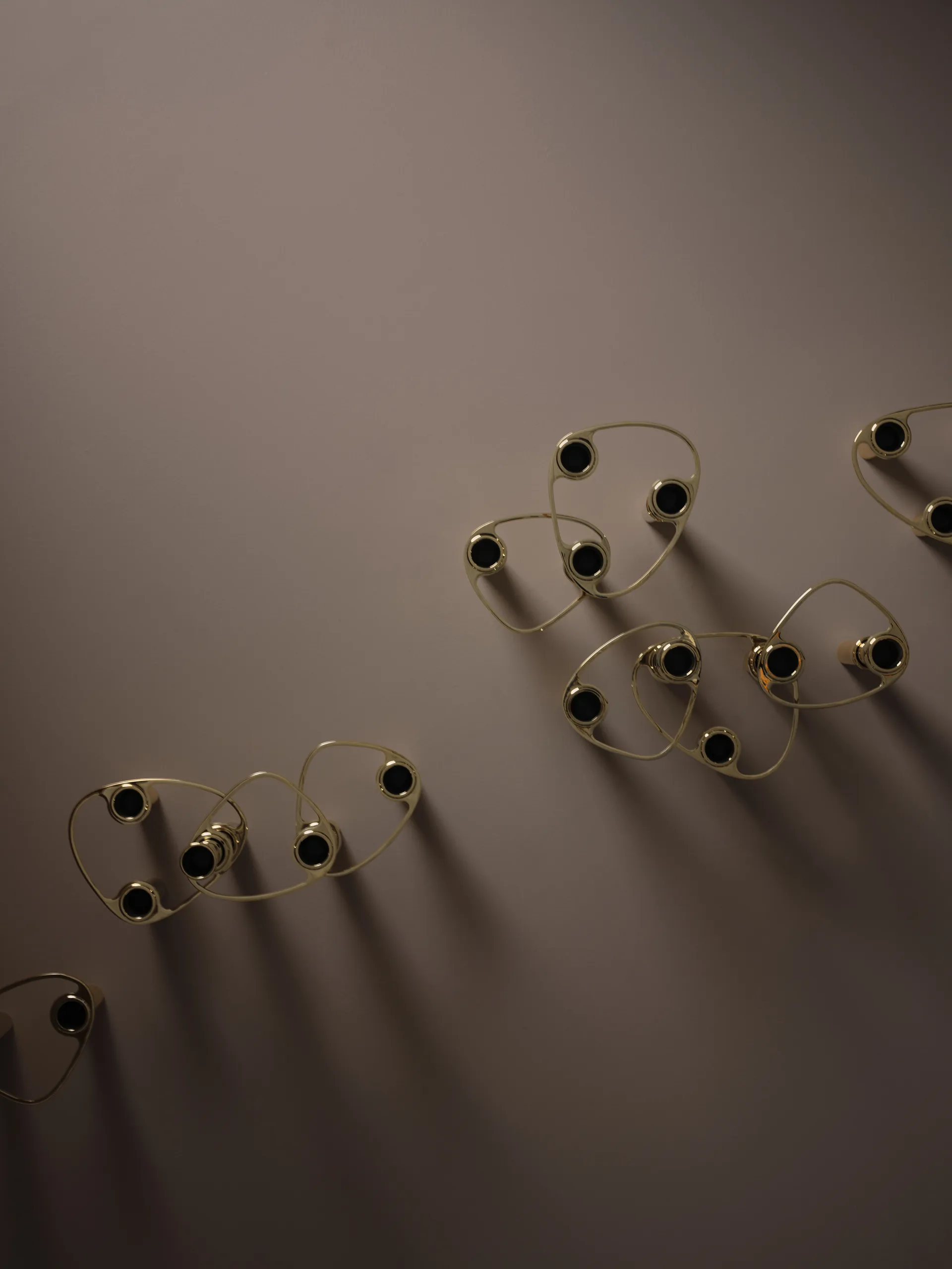 Suportes de vela combinável combinável Lind Curve banhado a ouro 24K , Duplo LIND DNA