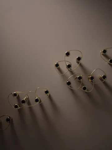 Suportes de vela combinável combinável Lind Curve banhado a ouro 24K  - Duplo - LIND DNA