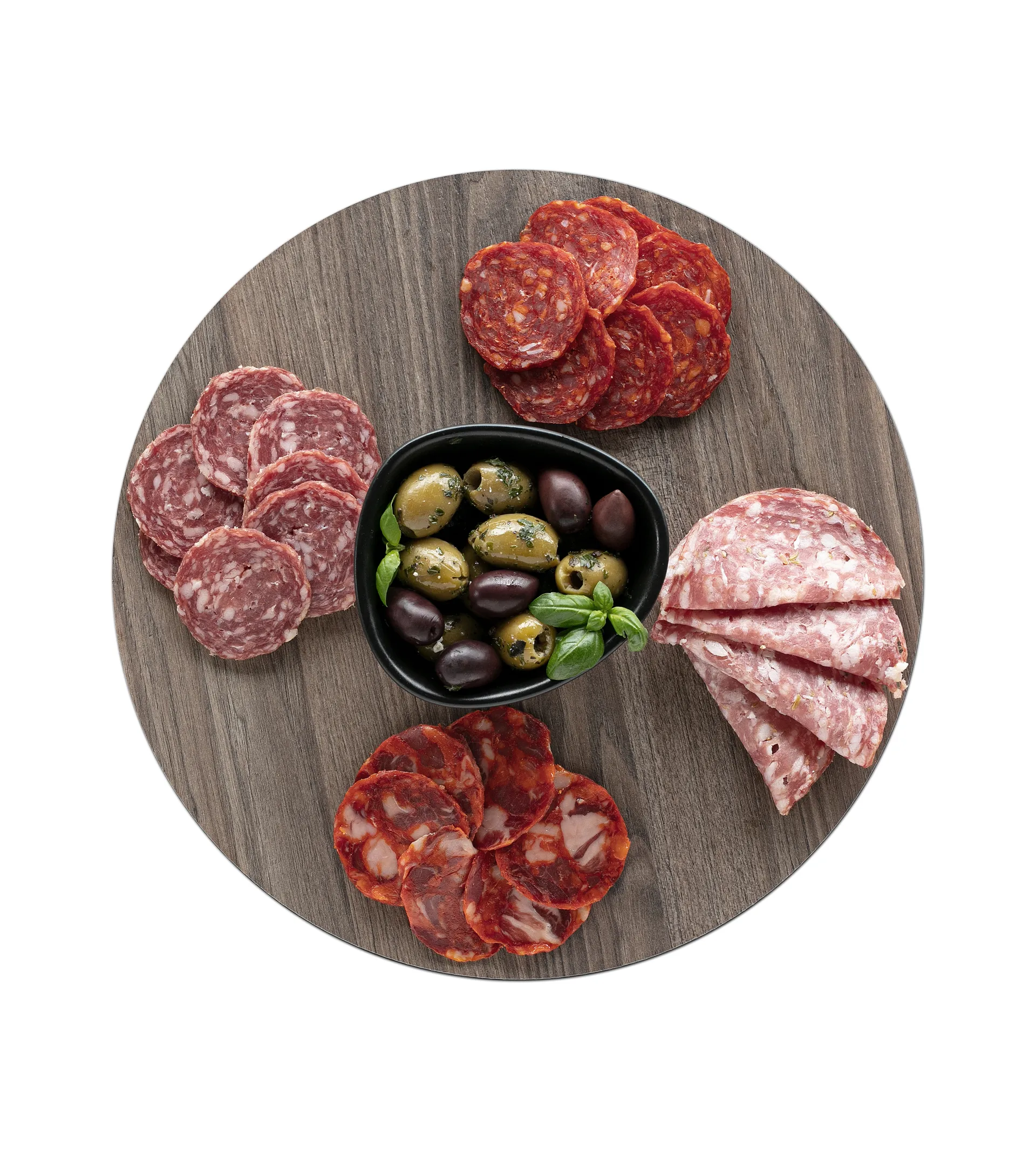 Tábua de cortar Cut & Serve redonda M, Walnut LIND DNA