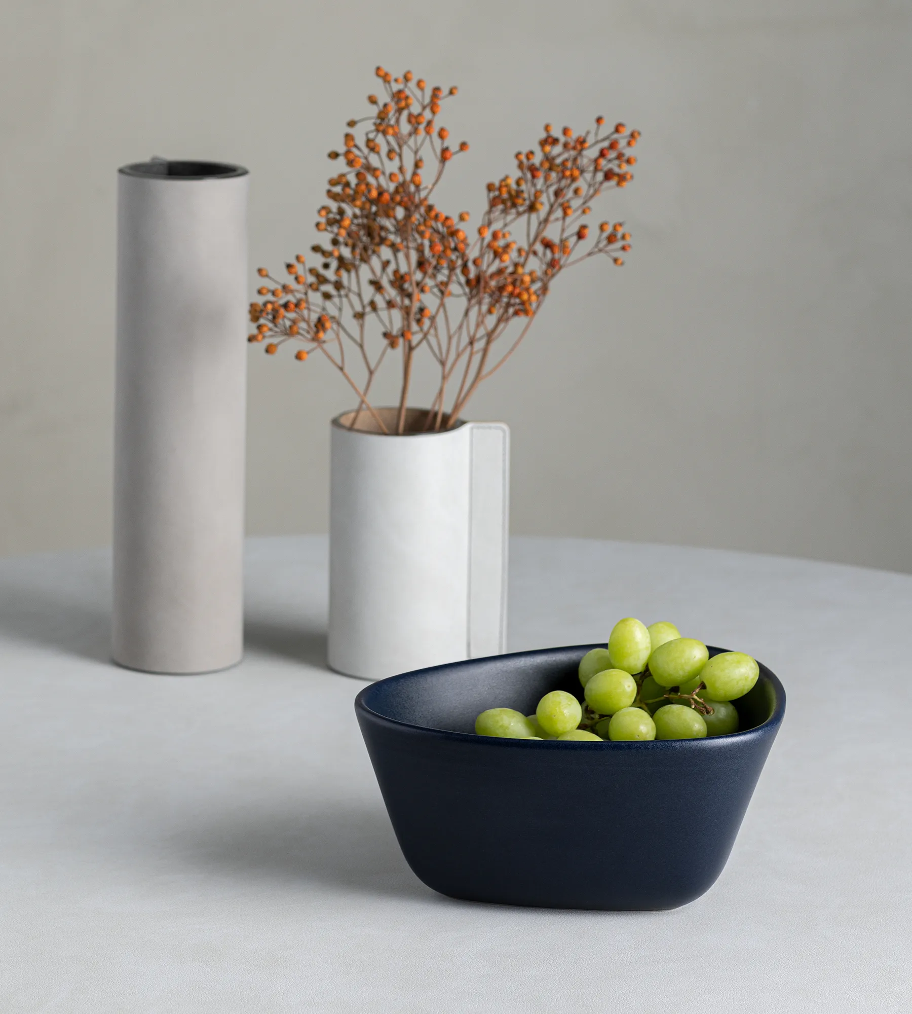 Tigela Curve Stoneware M 20x22 cm, azul marinho LIND DNA