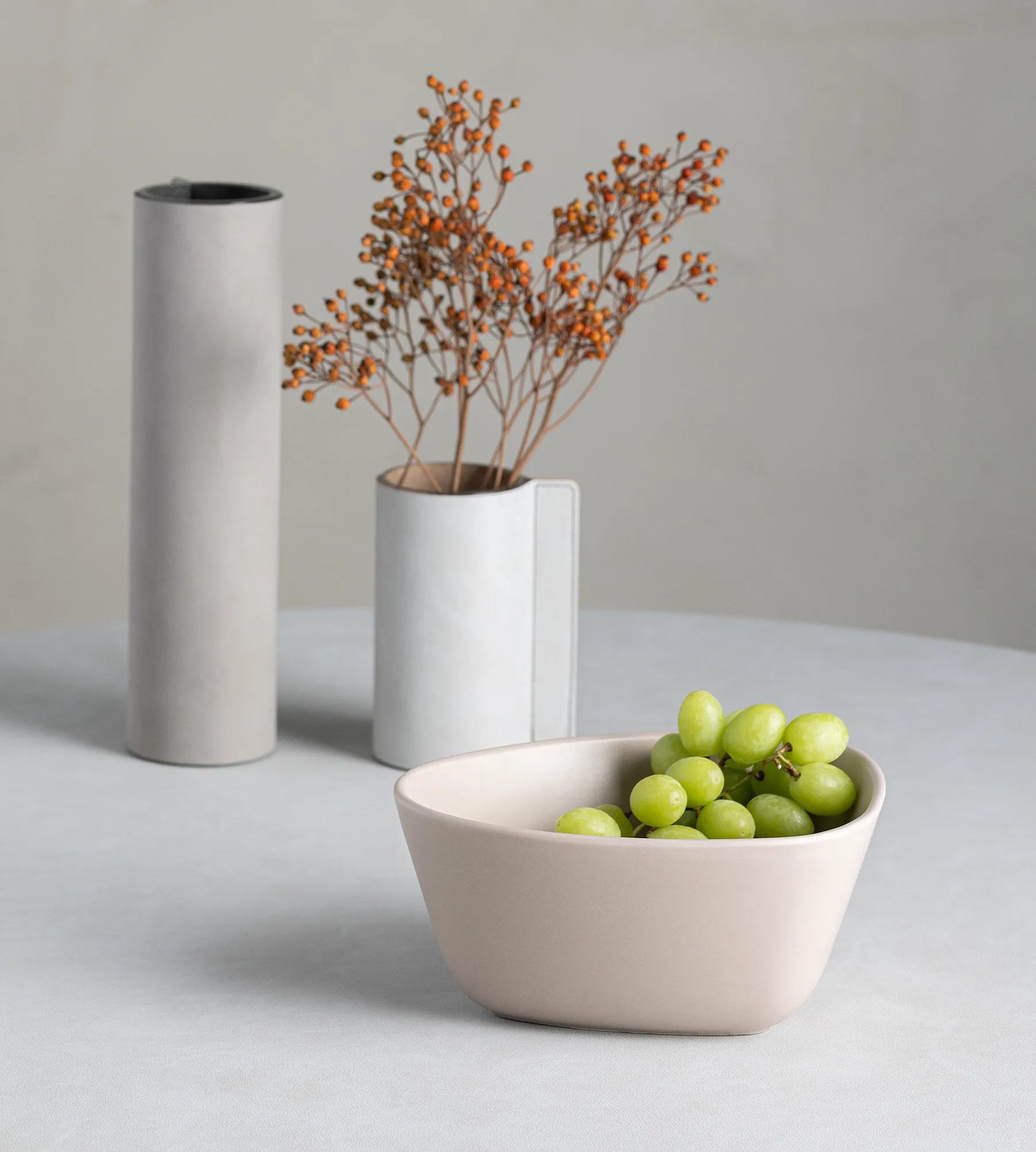 Tigela Curve Stoneware M 20x22 cm, Sand LIND DNA