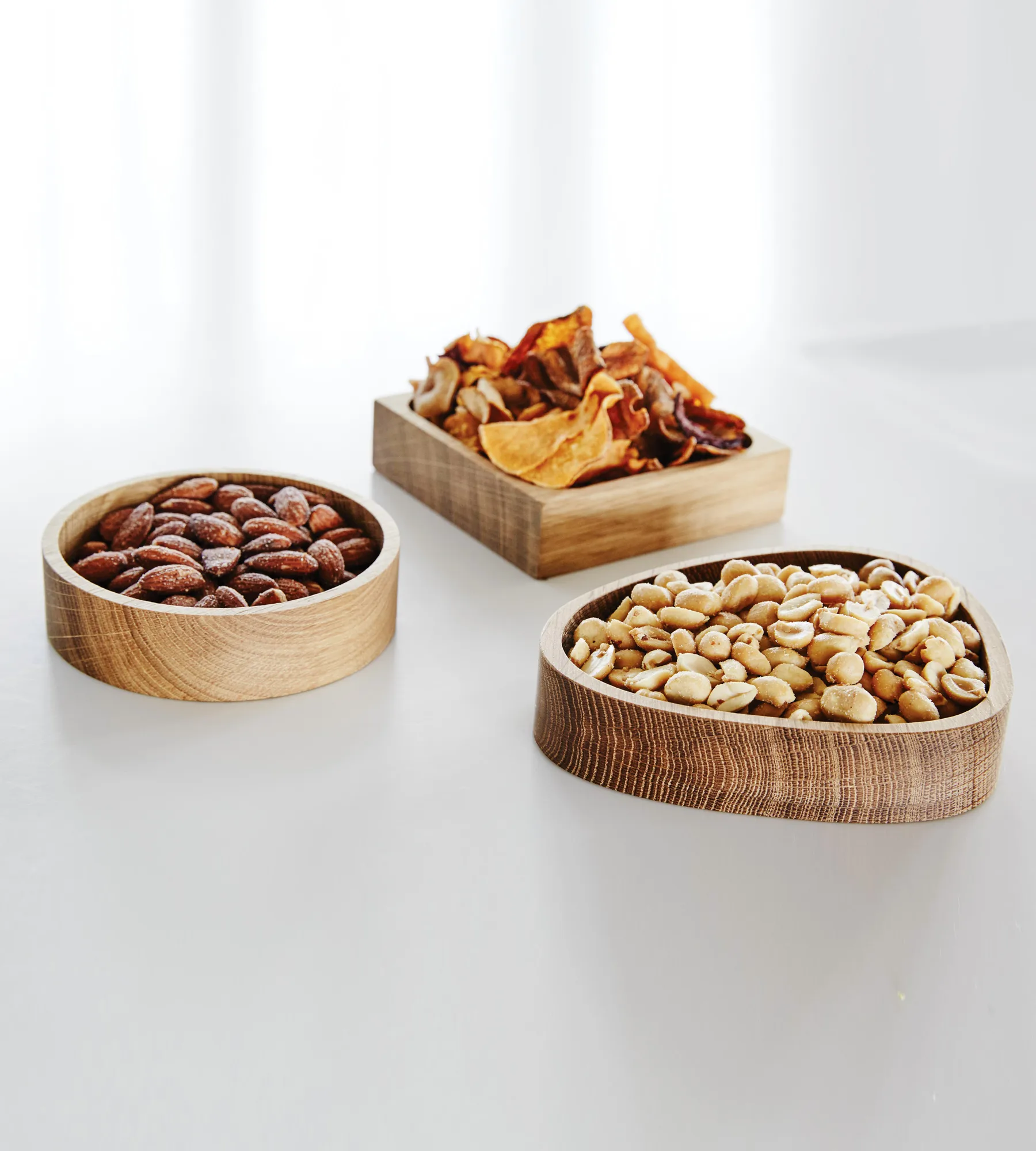 Wood Box armazenamento para porta-copos, Nature-oak, círculo, S LIND DNA