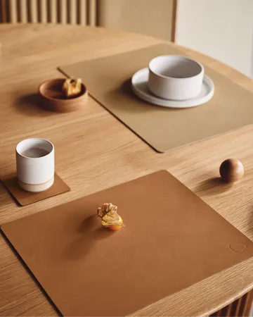 Wood Box armazenamento para porta-copos - Nature-oak, círculo, S - LIND DNA