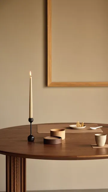 Wood Box armazenamento para porta-copos - Smoked-oak, círculo, S - LIND DNA