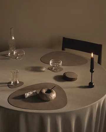 Wood Box armazenamento para porta-copos - Smoked-oak, círculo, S - LIND DNA