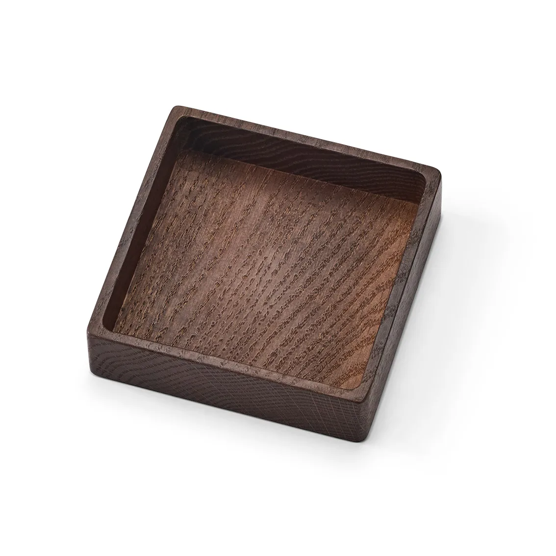 Wood Box armazenamento para porta-copos, Smoked-oak, quadrado, S LIND DNA